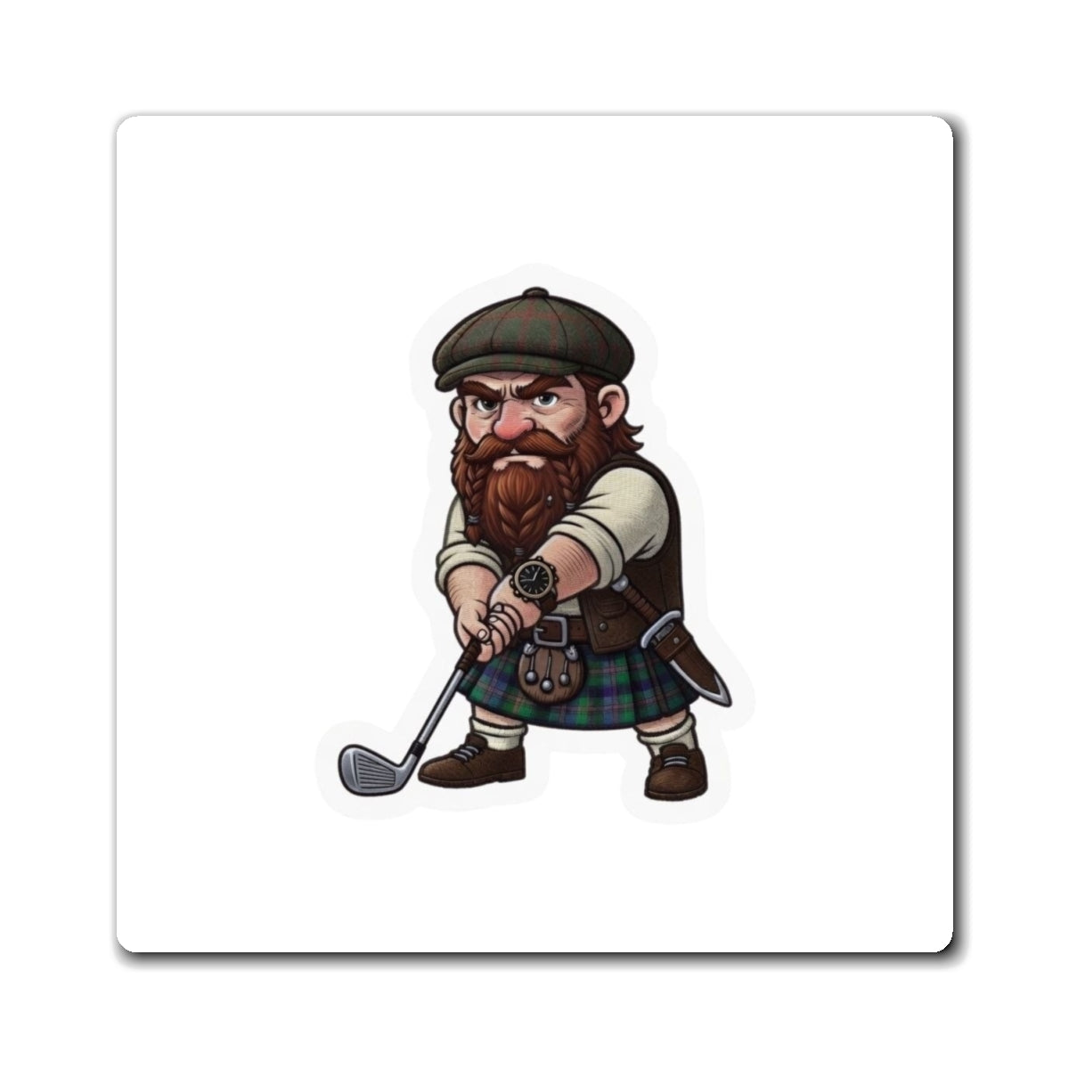 Magnet — Micro Caddy Coffee Vintage Golf & Coffee Logo Magnet